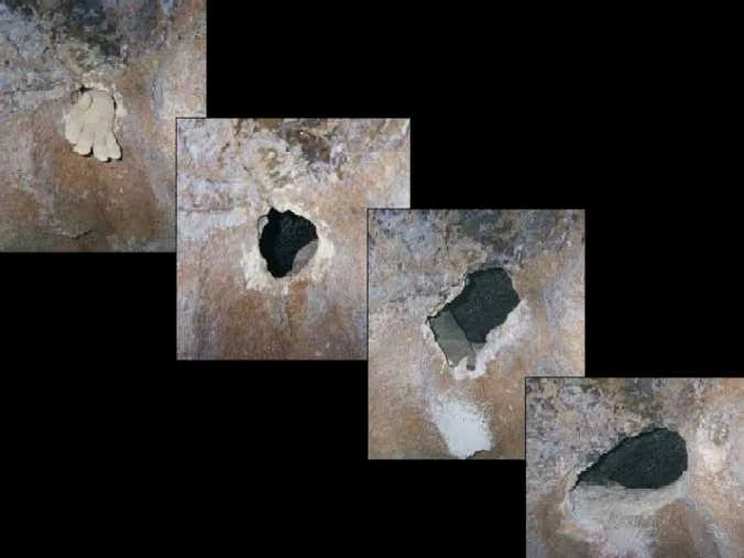 Our progress on the hole.